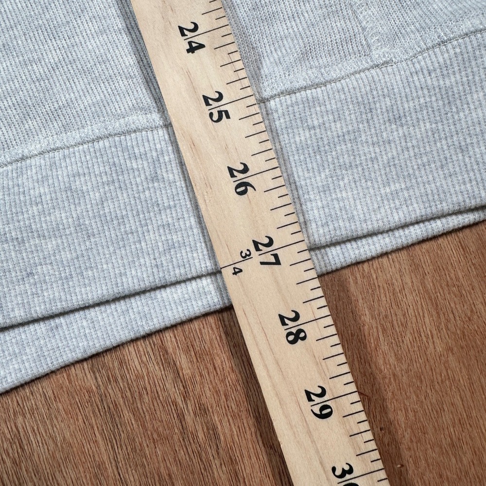 Charles River Pullover Men M Gray Quarter Zip Heathered Cotton Blend Sweatshirt - Picture 4 of 12
